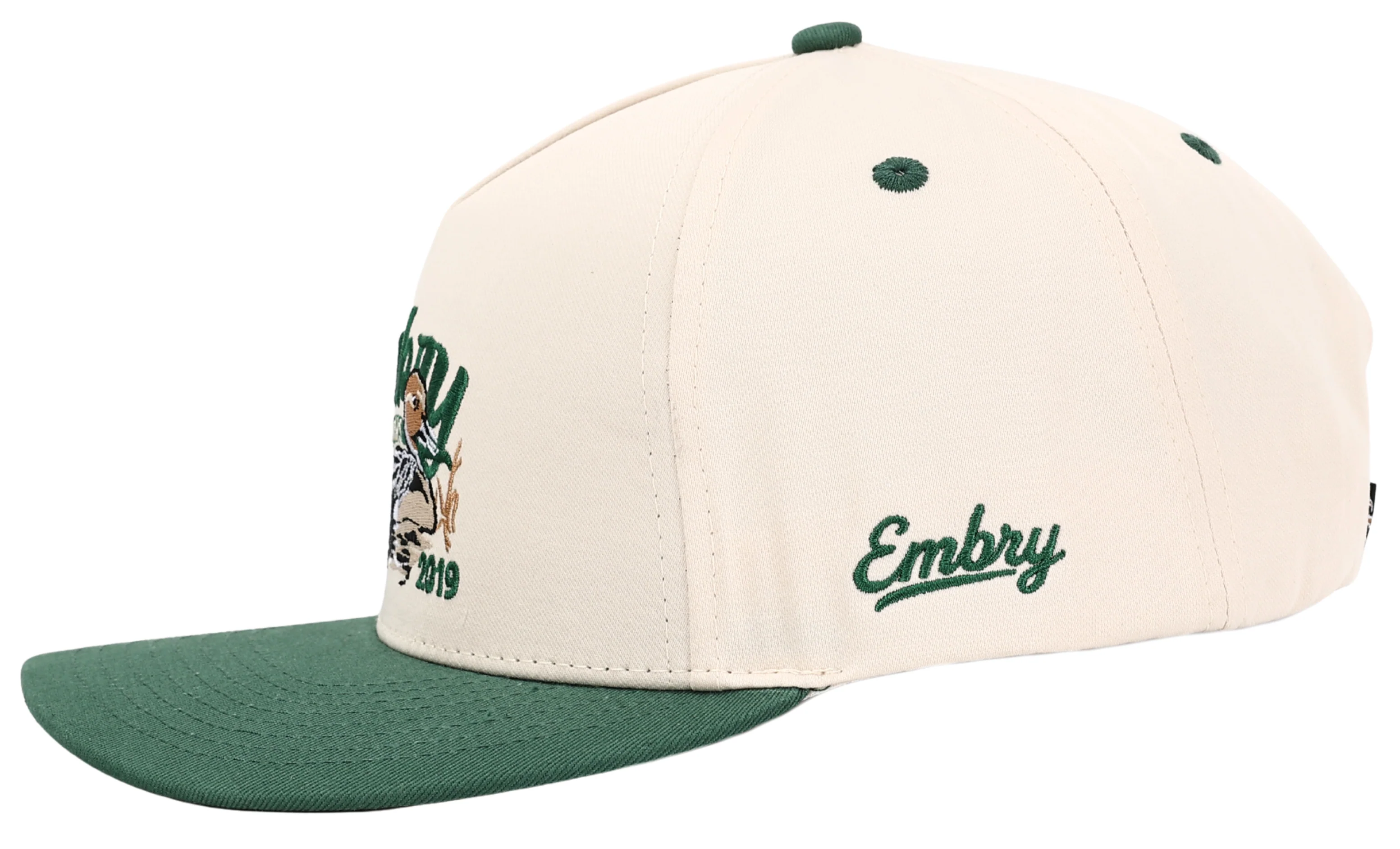 Cream/Green "Sprig" Trucker - Image 3